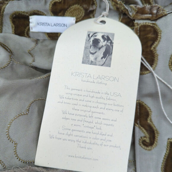 Krista Larson Heirloom Squared Neck Fit & Flare Dress Medium NWT Cottage Core - Picture 10 of 10